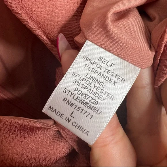 🌱Lelis Collection Copper Cutout Long Sleeve Romper Size L - Picture 4 of 7